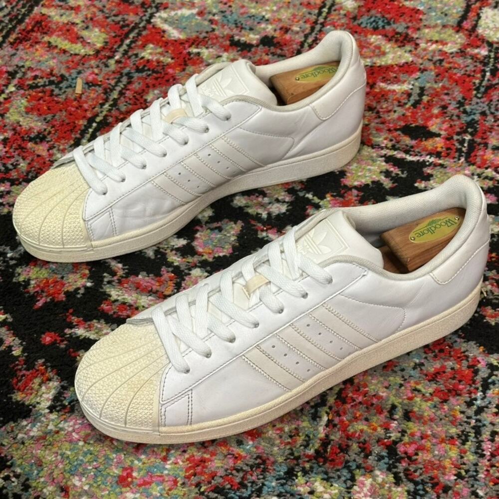 VERY GOOD adidas Originals Superstar II "All White" Shell Toe Triple White 12 - Picture 4 of 10